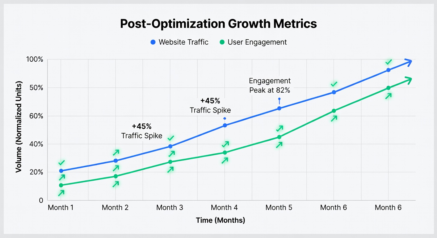 Traffic growth after optimization